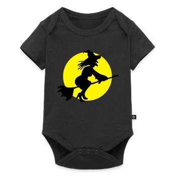 Flying witch - Baby Premium short-sleeve bodysuit - black - Front