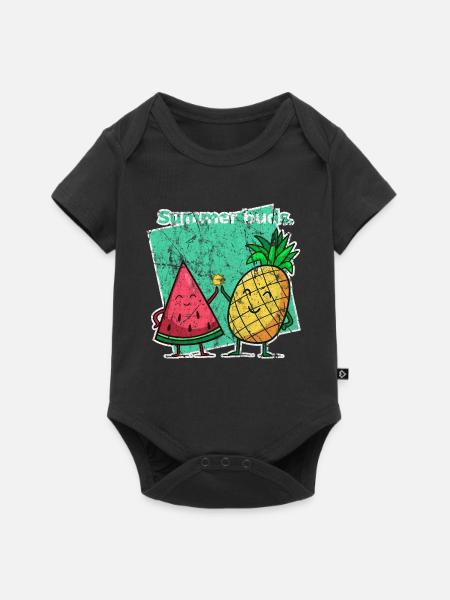 Tropisch - Baby Premium Kurzarmbody - Schwarz