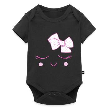 Kinder - Baby Premium Kurzarmbody - Schwarz - Vorne