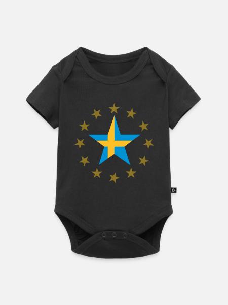 Schweden & Sternen - Baby Premium Kurzarmbody - Schwarz
