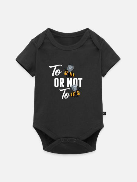To Bee Or Not To Bee - Baby Premium Kurzarmbody - Schwarz