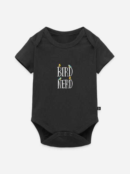 Vogelbeobachter Vogel Nerd - Baby Premium Kurzarmbody - Schwarz