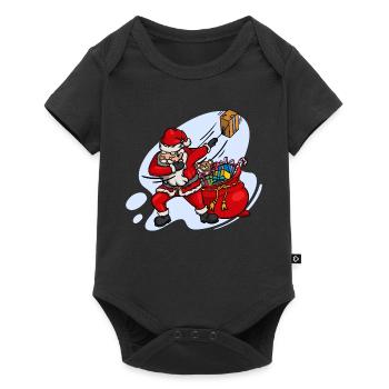 Doux Dab Dabbing Père Noël Noël - Body à manches courtes Premium Bébé - noir - Devant