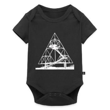 TÉTRAÈDER BLANC - Body à manches courtes Premium Bébé - noir - Devant