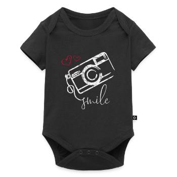 Fotograf Kamera Beruf Geschenkidee - Baby Premium Kurzarmbody - Schwarz - Vorne