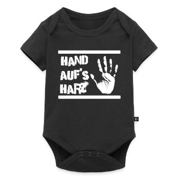 Hand auf's Harz - Handball Design - Baby Premium Kurzarmbody - Schwarz - Vorne