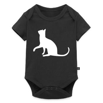 Chat chat chat chat chatte minette minou minou patte - Body à manches courtes Premium Bébé - noir - Devant