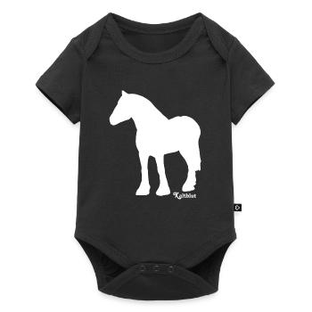 schimmel-kaltblut - Baby Premium Kurzarmbody - Schwarz - Vorne