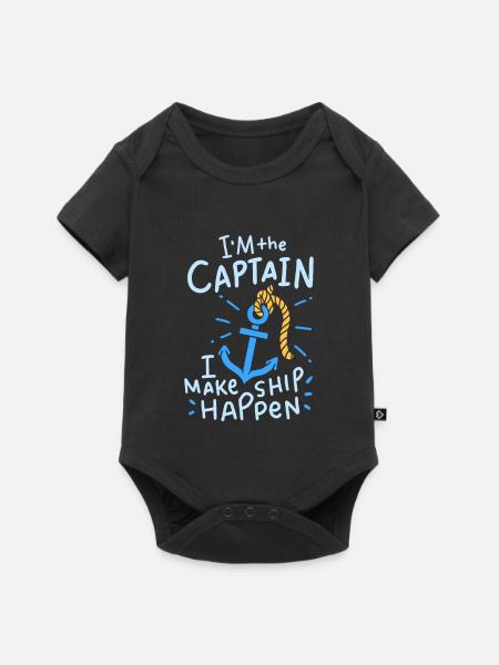 Boot Bootfahren Boating - Baby Premium Kurzarmbody - Schwarz