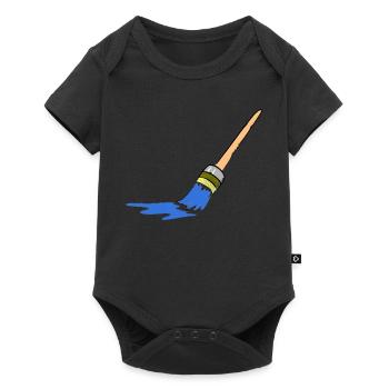 Abstract brush art for creative minds - Baby Premium short-sleeve bodysuit - black - Front