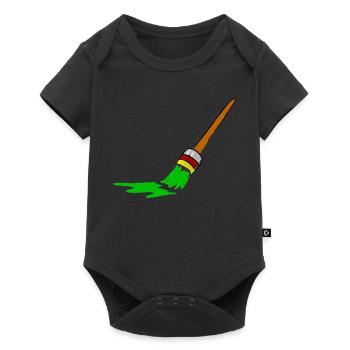Urban Graffiti Brush Design - Baby Premium short-sleeve bodysuit - black - Front