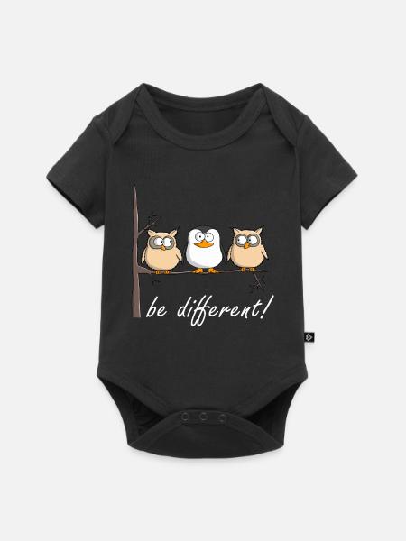 sei individuell - Baby Premium Kurzarmbody - Schwarz