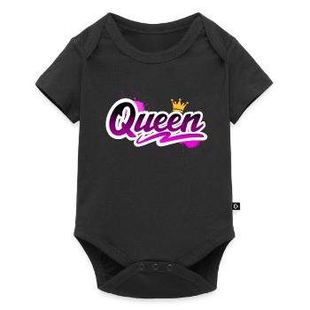 Queen - Baby Premium Kurzarmbody - Schwarz - Vorne