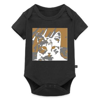 notre petit chat - Body à manches courtes Premium Bébé - noir - Devant