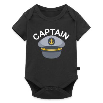 Capitaine - skipper - capitaine - idée cadeau marin - Body à manches courtes Premium Bébé - noir - Devant