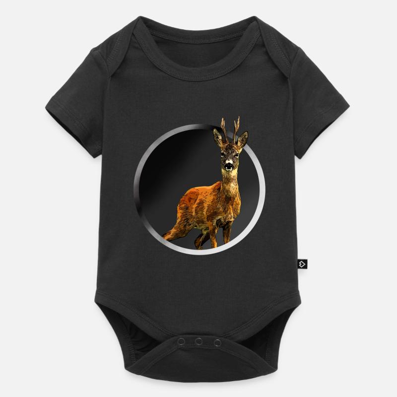 cerf - Body à manches courtes Premium Bébé - noir