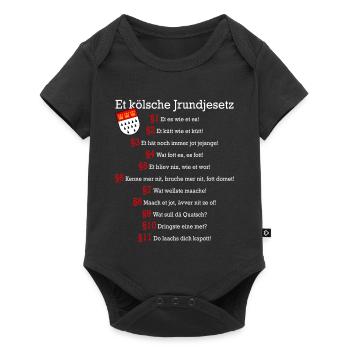 Et kölsche Jrundjesetz Kölner Grundgesetz Kölsch - Baby Premium Kurzarmbody - Schwarz - Vorne