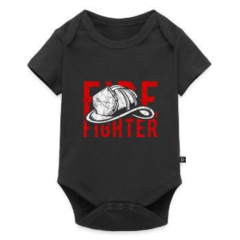 Feuerwehrmann - Baby Premium Kurzarmbody - Schwarz - Vorne