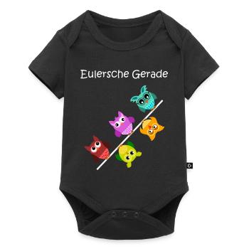Eulersche just, hiboux, cadeau pour mathématiciens - Body à manches courtes Premium Bébé - noir - Devant