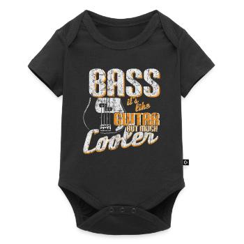 Bass music gift - Baby Premium short-sleeve bodysuit - black - Front