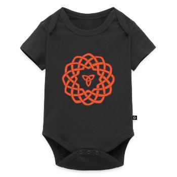 Celtic flower - Baby Premium short-sleeve bodysuit - black - Front
