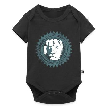 Löwenkopf Reggae Design - Baby Premium Kurzarmbody - Schwarz - Vorne
