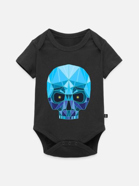 Totenkopf Saphir - Baby Premium Kurzarmbody - Schwarz