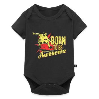 skateboard - Baby Premium short-sleeve bodysuit - black - Front