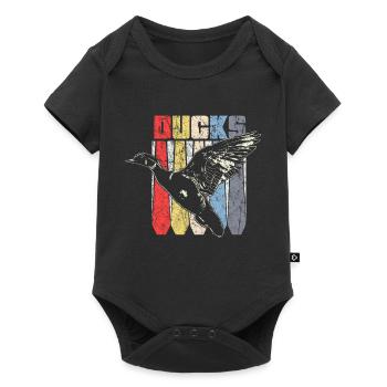 Cadeau canard oiseau - Body à manches courtes Premium Bébé - noir - Devant