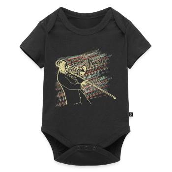 Trombone de musique - Body à manches courtes Premium Bébé - noir - Devant