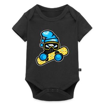 snowboard de sports d'hiver - Body à manches courtes Premium Bébé - noir - Devant