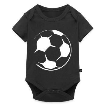Ball Fußball Symbol Logo Icon Verein Grafik - Baby Premium Kurzarmbody - Schwarz - Vorne