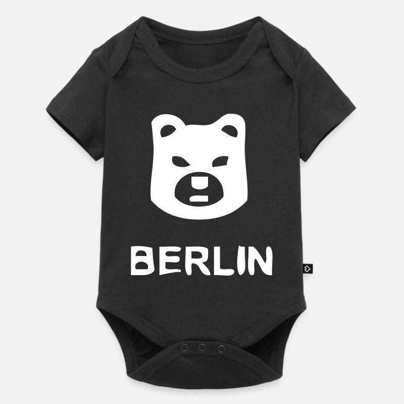 Berlin Bär - Baby Premium Kurzarmbody - Schwarz