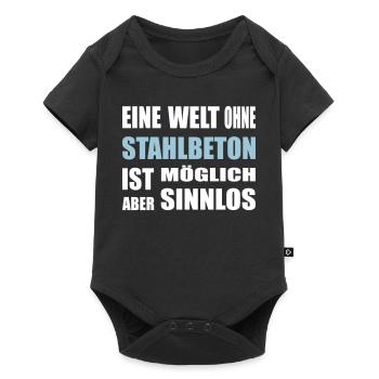 Concrete, reinforced concrete, for construction workers, cement, construction - Baby Premium short-sleeve bodysuit - black - Front
