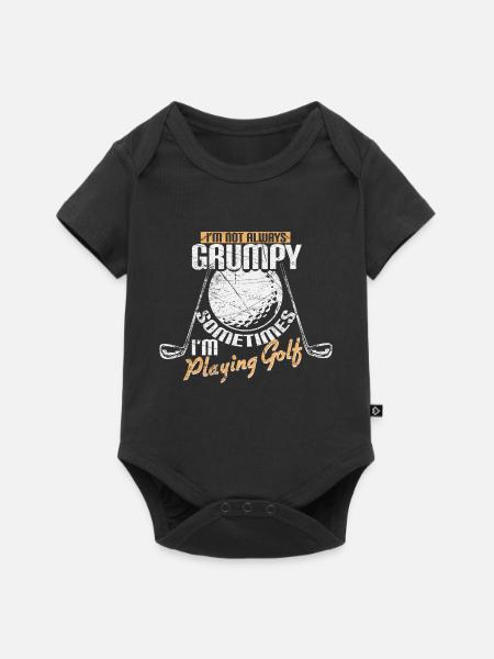 Golf Spruch - Baby Premium Kurzarmbody - Schwarz