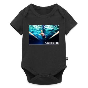 Natation - conception - Body à manches courtes Premium Bébé - noir - Devant