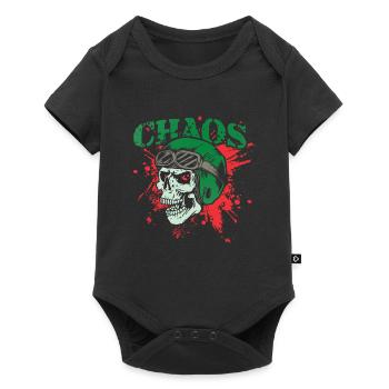 Totenkopf - Baby Premium Kurzarmbody - Schwarz - Vorne