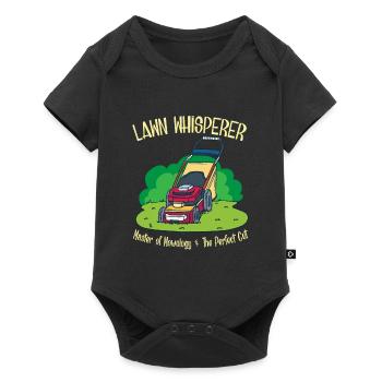 Cadeau de tondeuse à gazon jardinier - Body à manches courtes Premium Bébé - noir - Devant