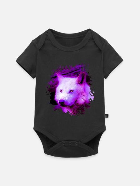 loup - Body à manches courtes Premium Bébé - noir