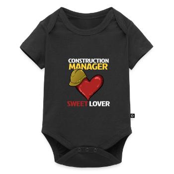 Ouvrier de la construction Coeur Amour Design - Body à manches courtes Premium Bébé - noir - Devant