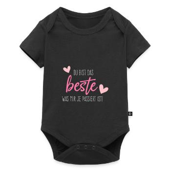 Du bist das beste was mir je passiert ist - Baby Premium Kurzarmbody - Schwarz - Vorne