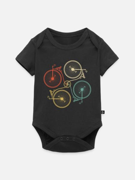 Rad-Mosaik-Gradient - Baby Premium Kurzarmbody - Schwarz