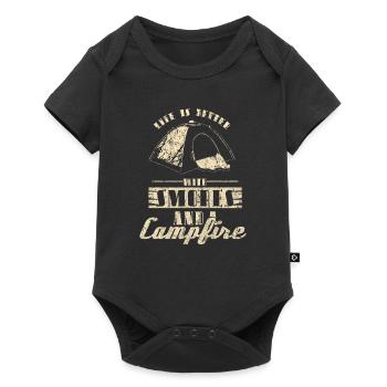 Pfadfinder Camping - Baby Premium Kurzarmbody - Schwarz - Vorne