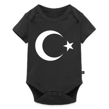 Drapeau turc noir - Body à manches courtes Premium Bébé - noir - Devant