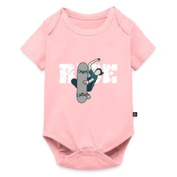 Skateboard - Baby Premium Kurzarmbody - Rosa - Vorne