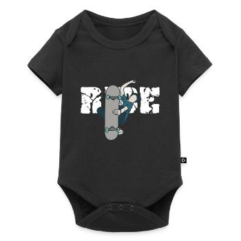skateboard - Baby Premium short-sleeve bodysuit - black - Front