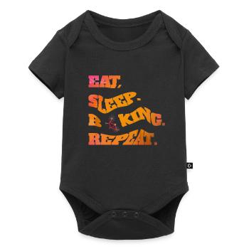 Eat Sleep Biking Repeat Fahrrad Rad fahrrad - Baby Premium Kurzarmbody - Schwarz - Vorne
