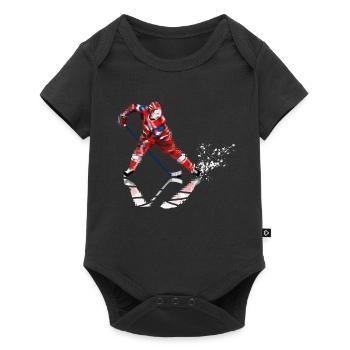 hockey - Body à manches courtes Premium Bébé - noir - Devant