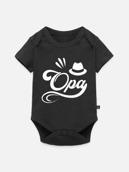 Opa Opi Großvater Vatertag Legende Geburtstag - Baby Premium Kurzarmbody - Schwarz