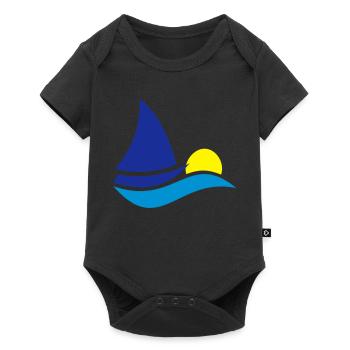 sailboat - Baby Premium short-sleeve bodysuit - black - Front